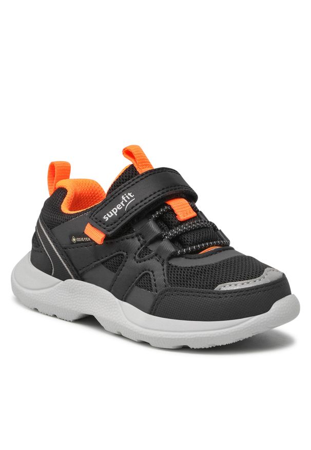 Sneakersy Superfit GORE-TEX 1-006219-0010 M Schwarz/Orange. Kolor: czarny. Materiał: materiał