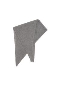 Ochnik - Szalik damski. Kolor: szary. Materiał: wełna. Wzór: aplikacja #2