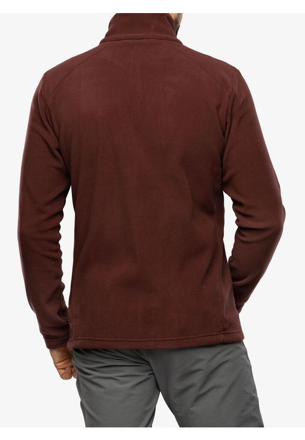 Bluza polarowa męska Vaude Rosemoor Fleece Jacket II. Kolor: brązowy. Materiał: polar. Wzór: aplikacja