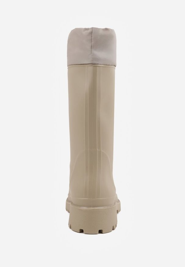 Renee - Szare Kalosze ze Ściągaczami przy Cholewce Bastotus. Okazja: na co dzień. Kolor: szary. Szerokość cholewki: normalna. Styl: casual