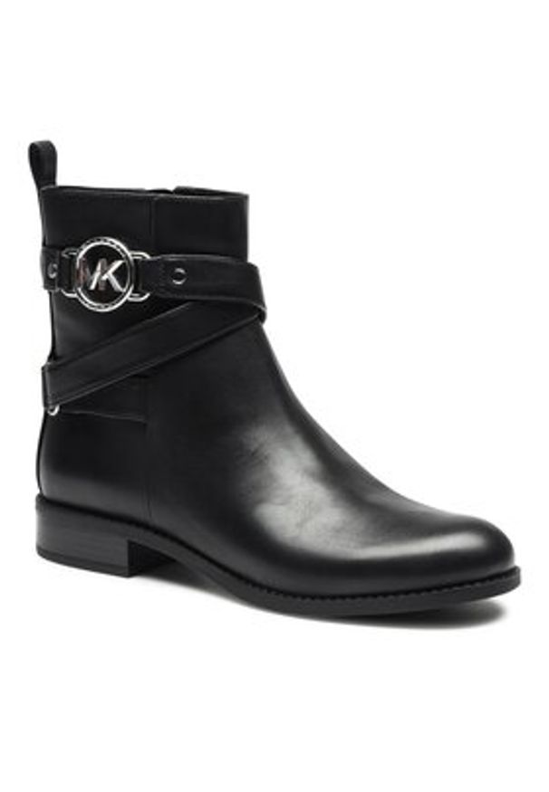 MICHAEL Michael Kors Botki Rory Flat Bootie 40F2ROFE8L Czarny. Kolor: czarny. Materiał: skóra