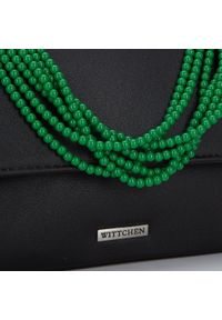 Wittchen - Damska torebka z rączką z koralików. Kolor: zielony, wielokolorowy, czarny. Wzór: haft. Dodatki: z haftem. Materiał: skórzane. Styl: klasyczny. Rodzaj torebki: na ramię #2