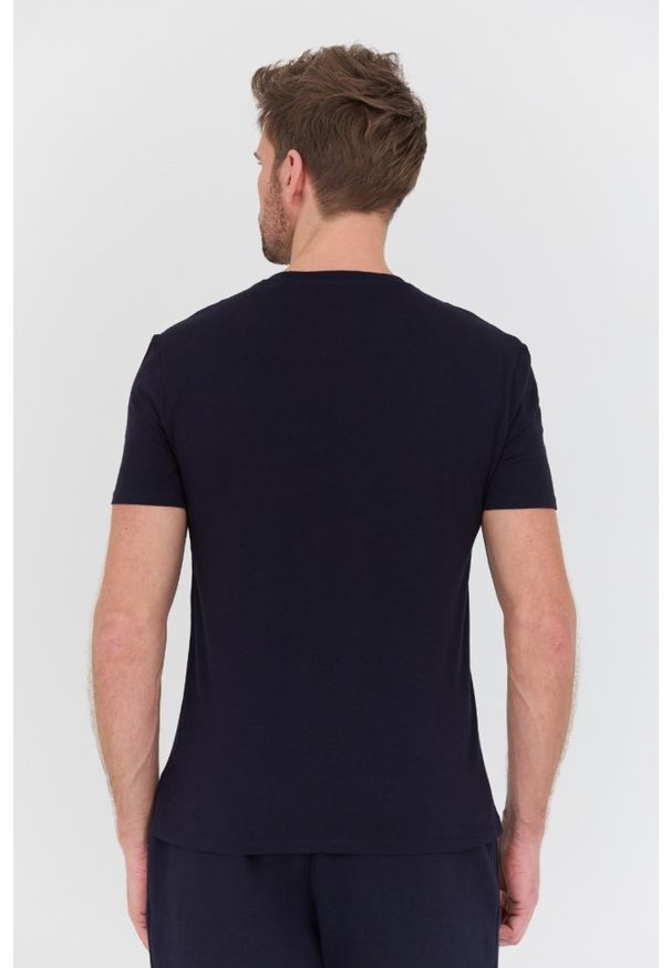 Guess - GUESS Granatowy t-shirt Core Tee. Kolor: niebieski