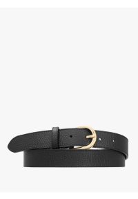 Ryłko - Czarny skórzany pasek damski. Kolor: czarny. Materiał: skóra #1