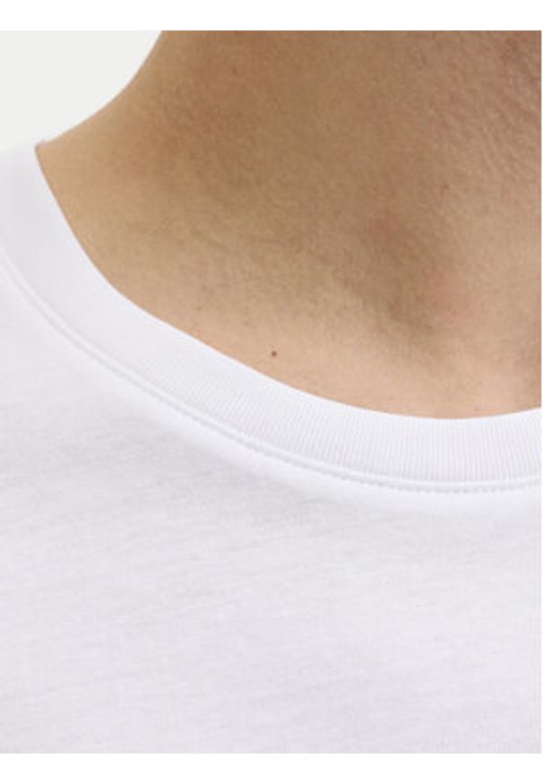 Jack & Jones T-Shirt Ejeff Logo 12288536 Biały Regular Fit. Kolor: biały. Materiał: bawełna