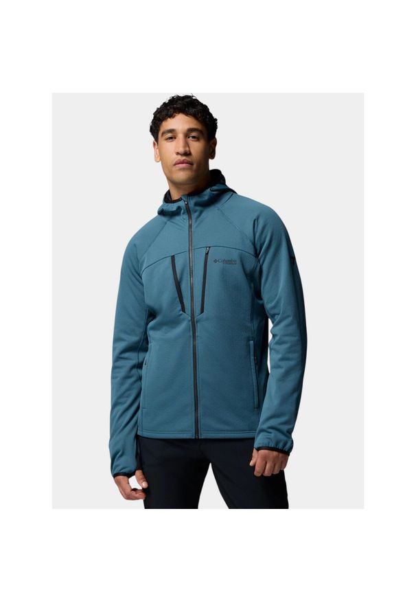 columbia - Sweter Męski Columbia Arctic Chest Bonded. Kolor: niebieski. Materiał: polar. Technologia: Omni-Heat (Columbia). Sezon: zima. Sport: turystyka piesza