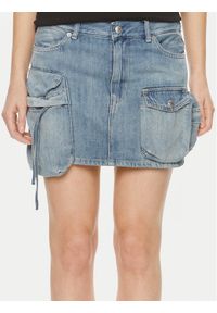 Replay Spódnica jeansowa W9934 .000.794 Niebieski Regular Fit. Kolor: niebieski. Materiał: bawełna #1