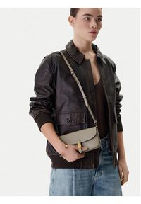 Pinko - PINKO Torebka Saddle Flat AI 25-26 PCPL 105349 A1ZX Szary. Kolor: szary. Materiał: skórzane #3