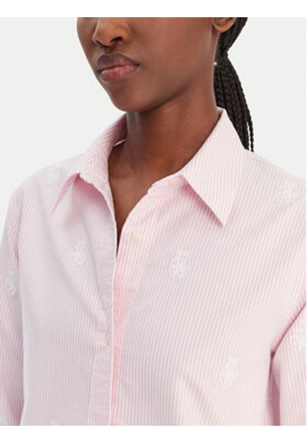 TOMMY HILFIGER - Tommy Hilfiger Koszula WW0WW49386 Różowy Regular Fit. Kolor: różowy. Materiał: bawełna
