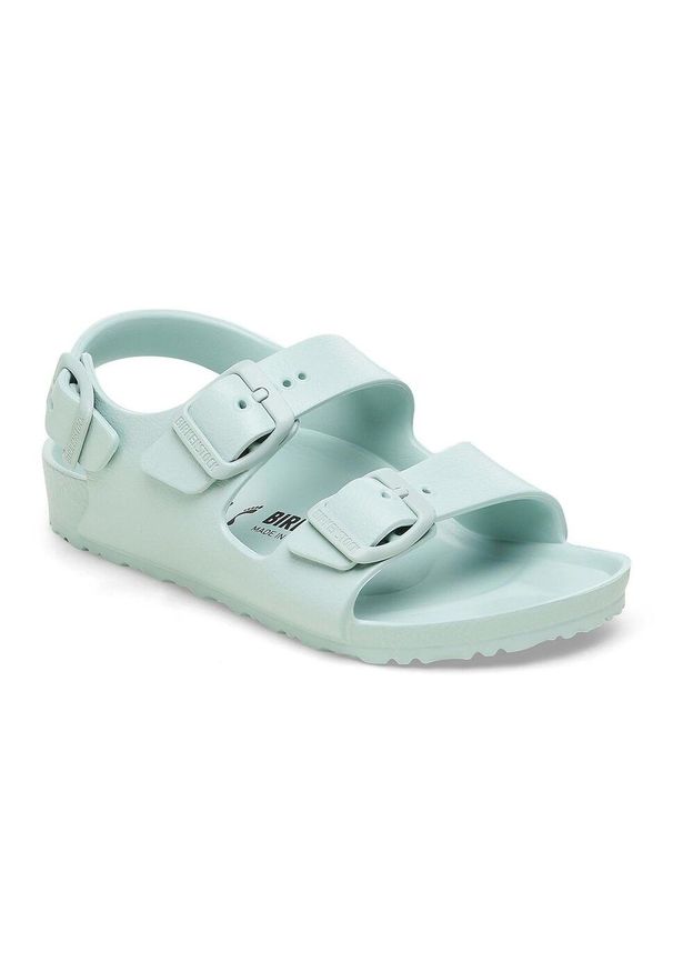 Buty do chodzenia dla dzieci Birkenstock Milano. Okazja: na co dzień. Kolor: niebieski, zielony, wielokolorowy. Materiał: syntetyk, materiał. Styl: casual