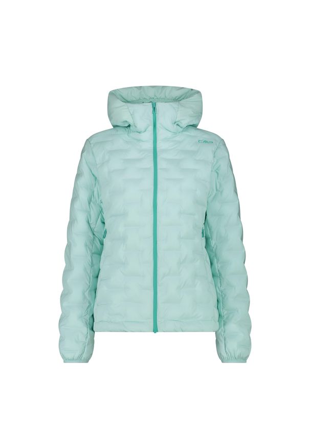 Damska kurtka z kapturem CMP. Typ kołnierza: kaptur. Kolor: niebieski. Materiał: puch. Sport: narciarstwo