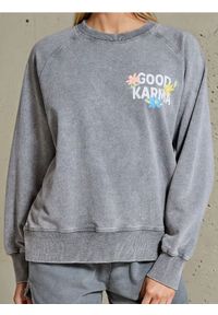 Sinsay - Bluza z nadrukiem - szary. Kolor: szary. Wzór: nadruk