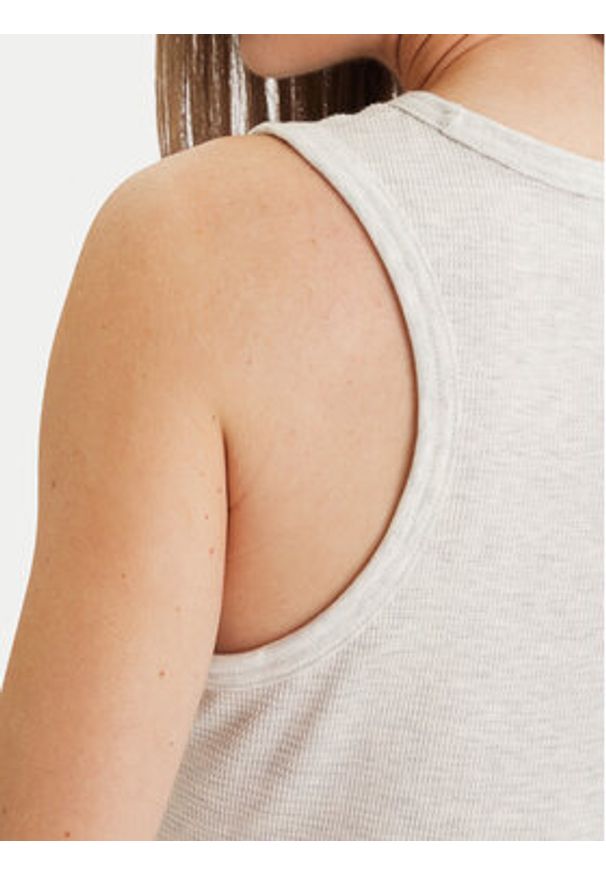 Calvin Klein Jeans Top LV047F232G Beżowy Regular Fit. Kolor: beżowy. Materiał: bawełna