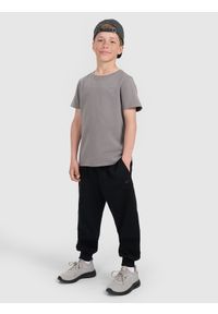 4f - 4F T-shirt regular gładki chłopięcy - szary 152 (11-12 lat). Okazja: na co dzień. Kolor: szary. Materiał: jersey, bawełna, materiał. Długość rękawa: krótki rękaw. Długość: krótkie. Wzór: gładki. Sezon: lato. Styl: sportowy, casual, klasyczny, młodzieżowy #2