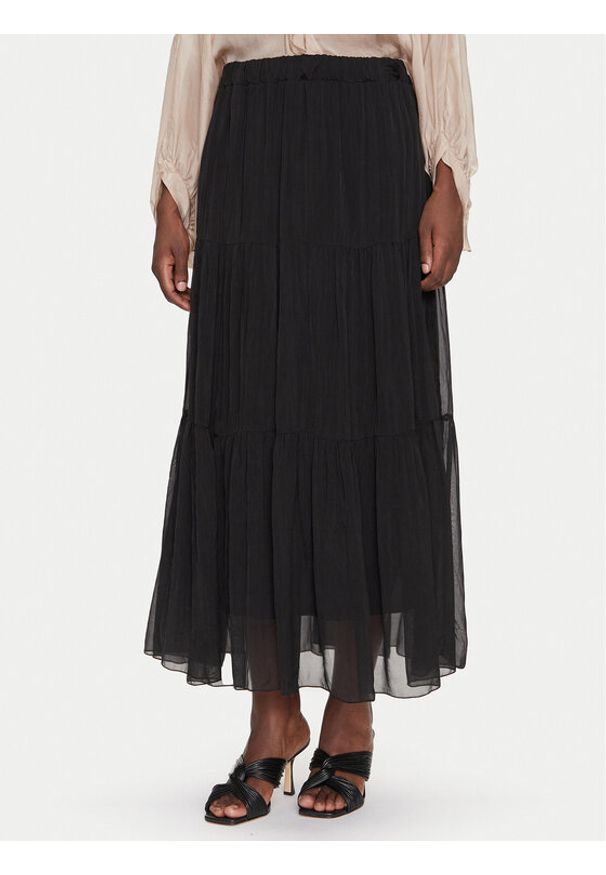 Dixie Spódnica maxi G207W007A Czarny Regular Fit. Kolor: czarny. Materiał: jedwab, wiskoza