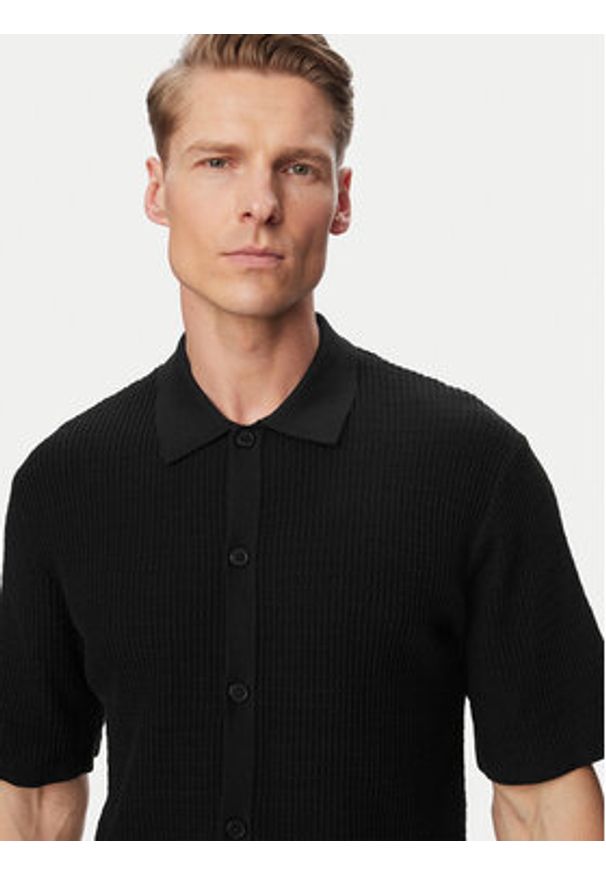 Jack & Jones Koszula Montauk 12293584 Czarny Relaxed Fit. Kolor: czarny. Materiał: bawełna