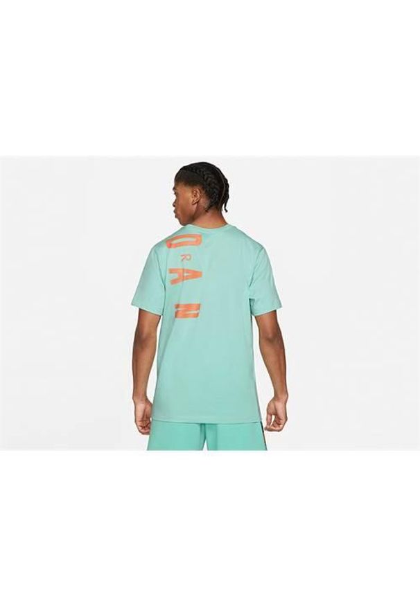 Koszulka sportowa męska Nike Air Jordan Stretch. Kolor: zielony. Długość rękawa: krótki rękaw. Długość: krótkie. Sport: koszykówka