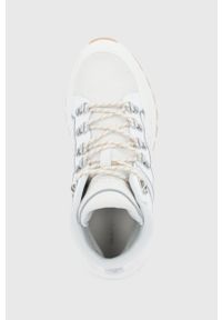 GANT - Gant Buty Lawanda 23533137.G255 damskie kolor biały na platformie. Nosek buta: okrągły. Zapięcie: sznurówki. Kolor: biały. Materiał: skóra, guma. Szerokość cholewki: normalna. Obcas: na platformie #4