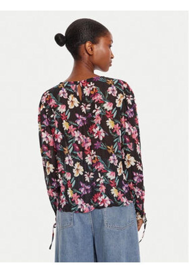 Desigual Bluzka Flori 25WWBW03 Czarny Regular Fit. Kolor: czarny. Materiał: syntetyk