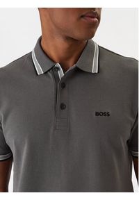 BOSS Polo Paddy 50469055 Szary Regular Fit. Typ kołnierza: polo. Kolor: szary. Materiał: bawełna #5