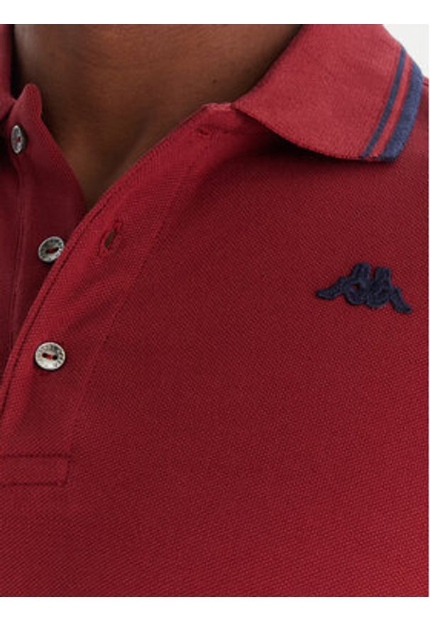 Robe di Kappa Polo Gord 6006570 Czerwony Slim Fit. Typ kołnierza: polo. Kolor: czerwony. Materiał: bawełna