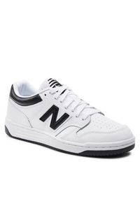 New Balance Sneakersy BB480LBK Biały. Kolor: biały. Materiał: skóra #4
