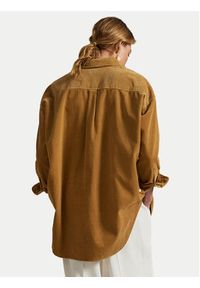 Polo Ralph Lauren Koszula 211971525001 Brązowy Oversize. Typ kołnierza: polo. Kolor: brązowy. Materiał: sztruks, bawełna #5