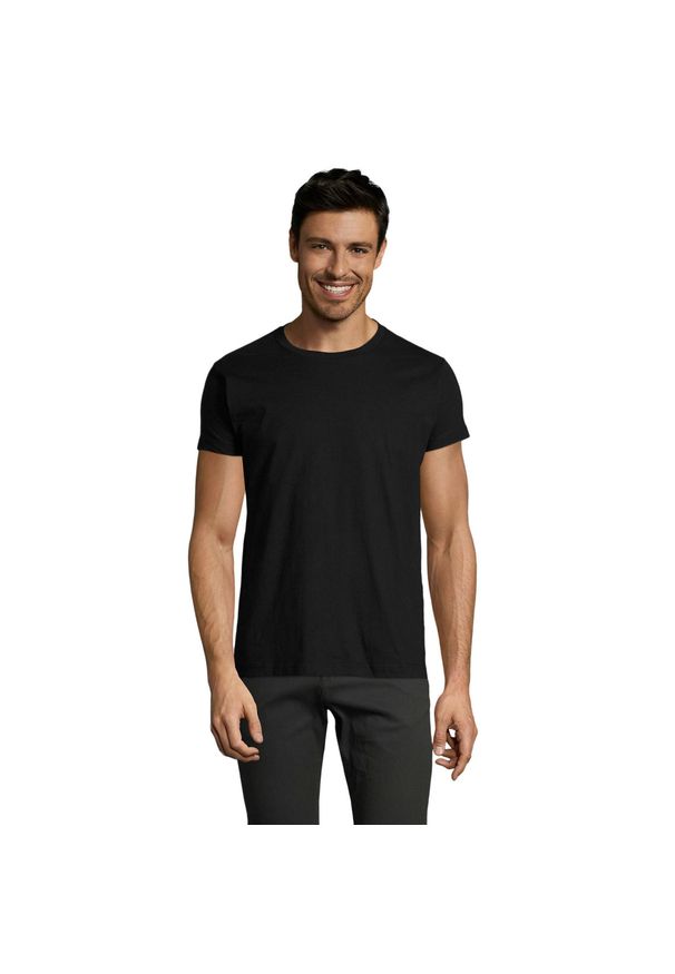 SOL'S - Koszulka Imperialna Unisex Dla Dorosłych. Kolor: czarny, wielokolorowy, brązowy, zielony. Sport: turystyka piesza