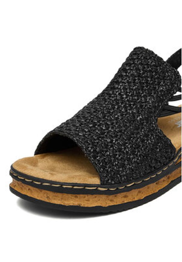 Rieker Sandały CEO-62941-00 Czarny. Kolor: czarny. Materiał: skóra