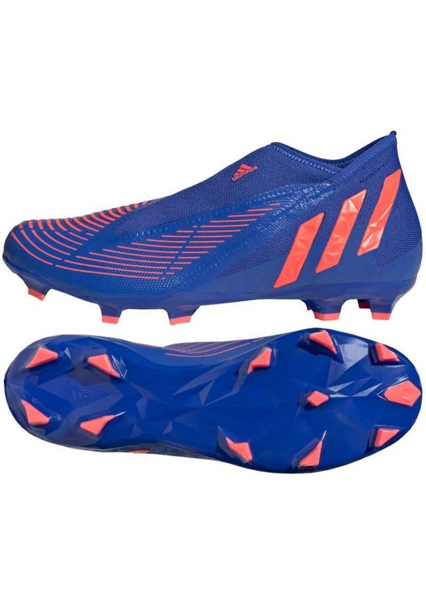 Adidas - Buty piłkarskie adidas Predator Edge.3 Ll Fg M GW2278 niebieskie niebieskie. Kolor: niebieski. Materiał: syntetyk, guma. Sport: piłka nożna