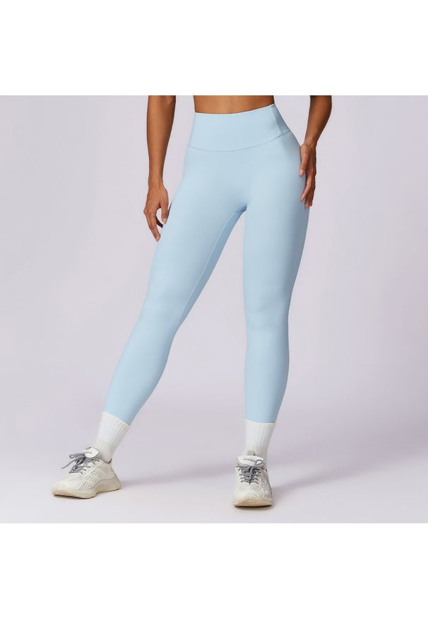 Intica - Legginsy treningowe z wysokim stanem do ćwiczeń Diega. Stan: podwyższony. Kolor: niebieski. Materiał: materiał. Sport: fitness
