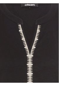 Olsen Bluzka 11105092 Czarny Regular Fit. Kolor: czarny. Materiał: bawełna #3