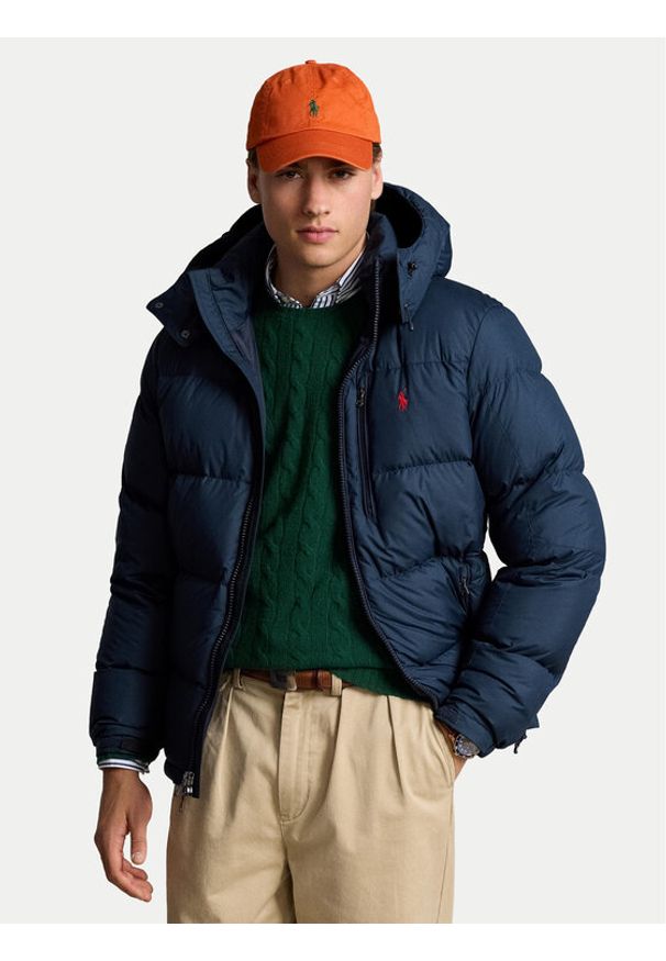 Polo Ralph Lauren Kurtka puchowa 710968278003 Granatowy Regular Fit. Typ kołnierza: polo. Kolor: niebieski. Materiał: syntetyk