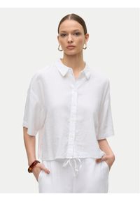Vero Moda Koszula Linn 10306820 Biały Relaxed Fit. Kolor: biały. Materiał: wiskoza, len #1