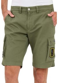 Aeronautica Militare - AERONAUTICA MILITARE Zielone męskie bermudy Frecce Tricolori, Rozmiar XXL. Kolor: zielony #6