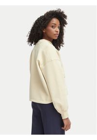 TOMMY HILFIGER - Tommy Hilfiger Bluza WW0WW48730 Beżowy jasny Relaxed Fit. Kolor: beżowy. Materiał: bawełna #5