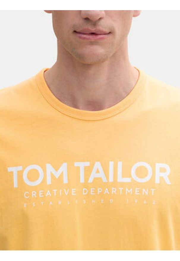 Tom Tailor T-Shirt 1045940 Pomarańczowy Regular Fit. Kolor: pomarańczowy. Materiał: bawełna