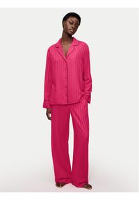 Triumph Piżama Amourette Jacquard 10225073 Różowy Relaxed Fit. Kolor: różowy. Materiał: wiskoza