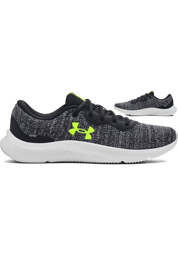 Buty do biegania męskie Under Armour Mojo 2. Kolor: czarny, żółty, wielokolorowy. Materiał: guma, materiał, tkanina, syntetyk. Sport: bieganie