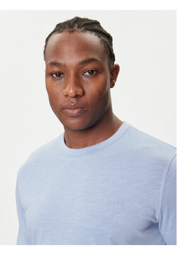 BOSS T-Shirt Tegood 50508243 Błękitny Regular Fit. Kolor: niebieski. Materiał: bawełna