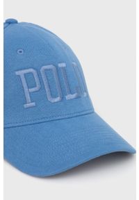 Polo Ralph Lauren czapka 710869851002 z aplikacją. Kolor: niebieski. Wzór: aplikacja #3