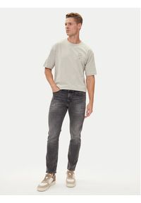 BOSS T-Shirt Te_Voyage 50546370 Beżowy Relaxed Fit. Kolor: beżowy. Materiał: bawełna