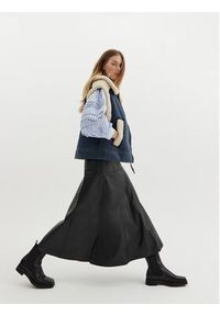Munthe Spódnica skórzana Tuxya 243122524304 Czarny Regular Fit. Kolor: czarny. Materiał: skóra