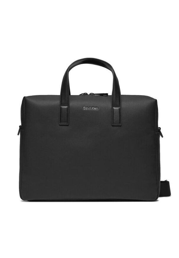 Calvin Klein Torba na laptopa Ck Must Laptop Bag K50K511221 Czarny. Kolor: czarny. Materiał: skóra