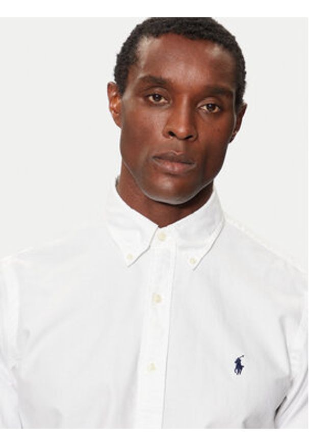 Polo Ralph Lauren Koszula Bsr 710772290 Biały Custom Fit. Typ kołnierza: polo. Kolor: biały. Materiał: bawełna
