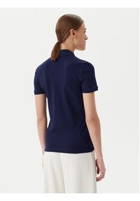 Lacoste Polo PF5462 Granatowy Slim Fit. Typ kołnierza: polo. Kolor: niebieski. Materiał: bawełna