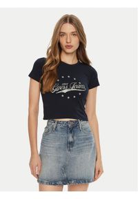 Guess T-Shirt W5RI59 J1314 Niebieski Regular Fit. Kolor: niebieski. Materiał: bawełna
