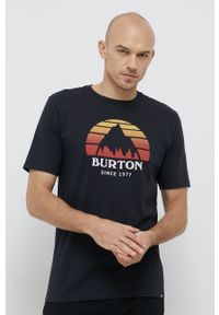 Burton - T-shirt bawełniany. Okazja: na co dzień. Kolor: czarny. Materiał: bawełna. Wzór: nadruk. Styl: casual