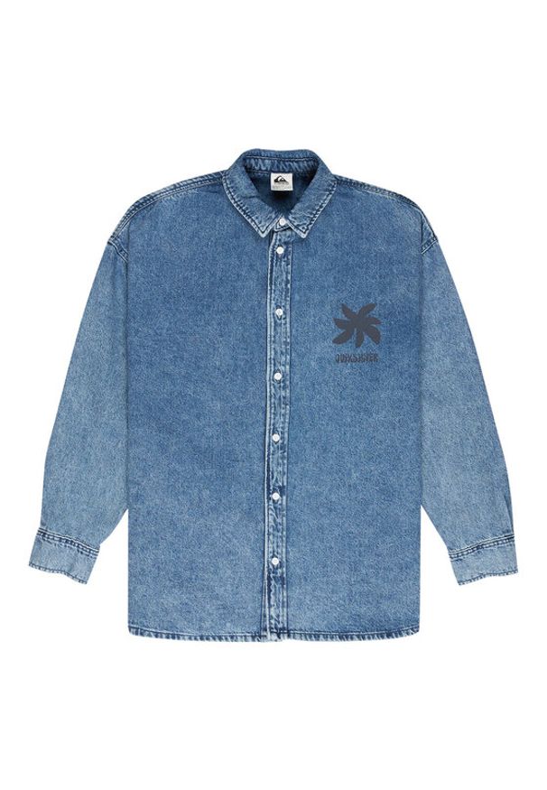 Quiksilver Koszula jeansowa Rahmat EQWWT03150 Niebieski Regular Fit. Kolor: niebieski. Materiał: jeans