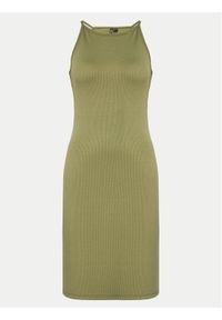 Pieces Sukienka dzianinowa Ostina 17124786 Zielony Slim Fit. Kolor: zielony. Materiał: syntetyk
